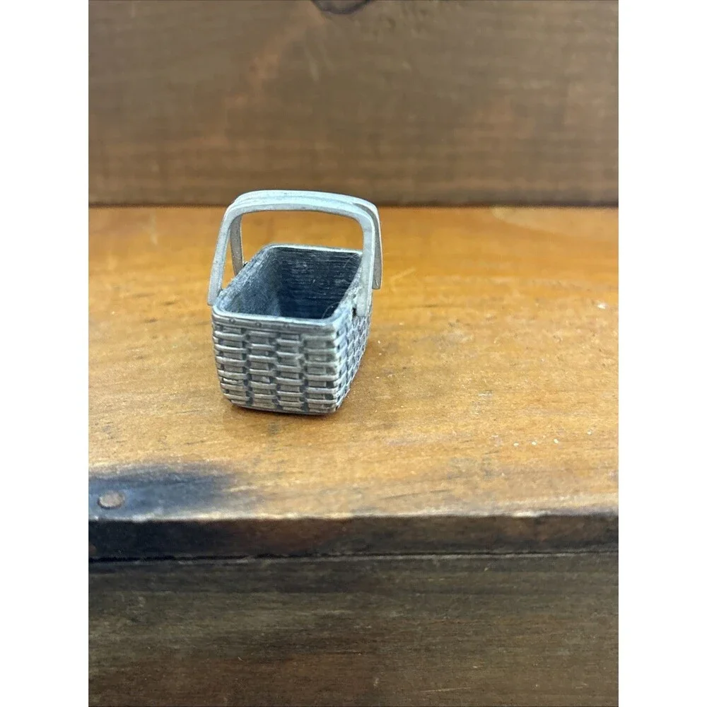 Longaberger Pewter Miniature Market Basket